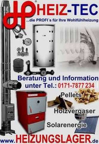 Holzvergaser Heizkessel 14-26kw neu mit 1000 l Puffer & Ladepumpe
